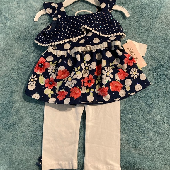 Little lass 2 piece set 12 month NWT